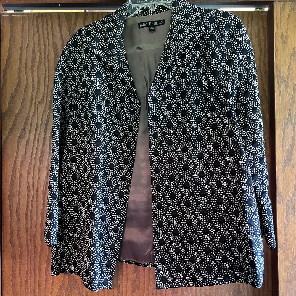 Lafayette 148 New York Black and White Blazer